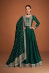 Veera By Ashirwad Heavy Premium Silk With Embroidery Sequence Work Gown With Dupatta Wholesalers In Delhi